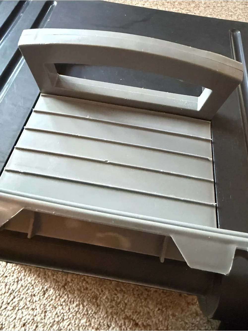 Vintage Newell Plastic Portable Letter File Box Organizer Storage Tote